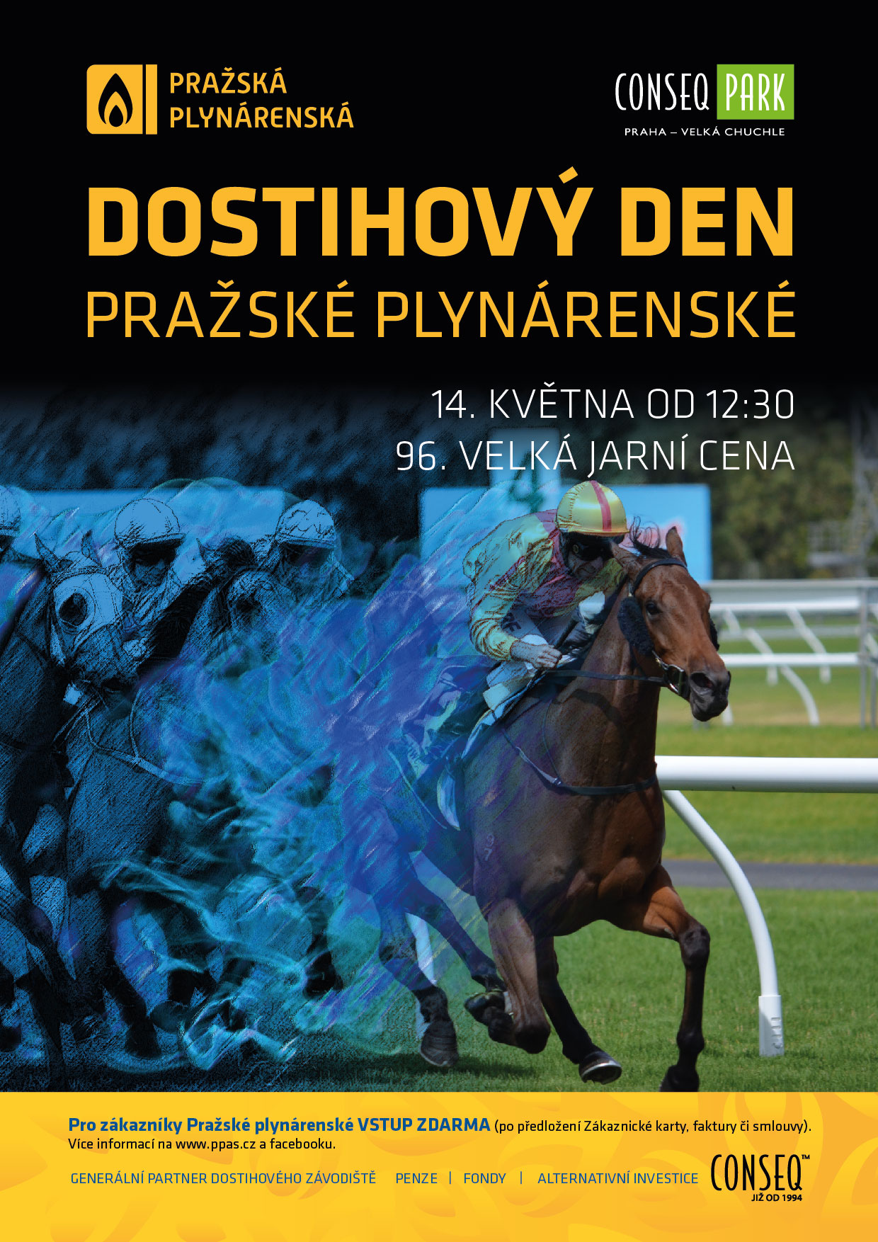 Přijďte se podívat na 96. VELKOU JARNÍ CENU PRAŽSKÉ PLYNÁRENSKÉ