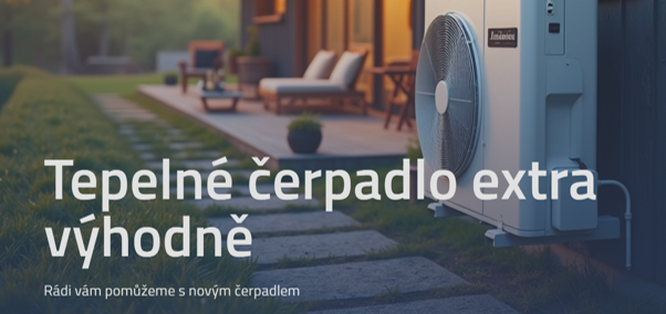 banner s nabídkou tepelného čerpadla