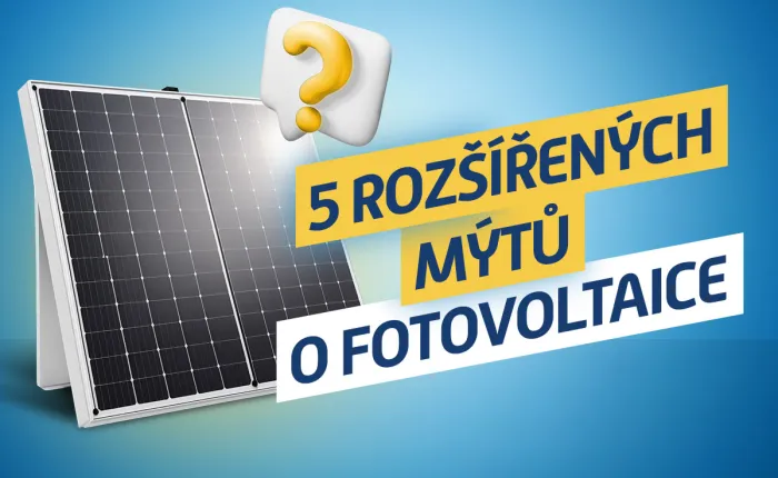 Pět mýtů o fotovoltaice text s obrázkem